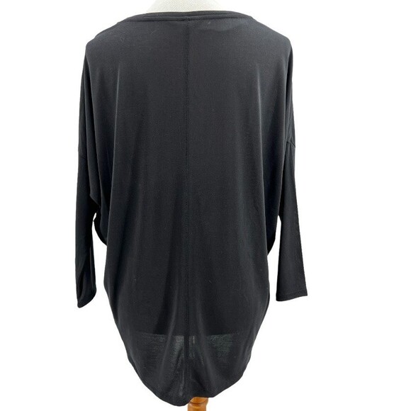 Black Tunic Top Size Medium Women's Middle seam New Ophelia Roe - Picture 6 of 12